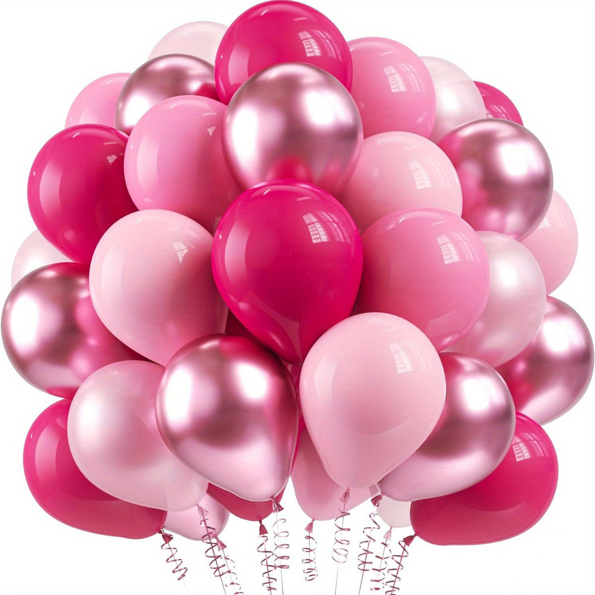 Balões rosa choque para festas e decorações 50 Peças