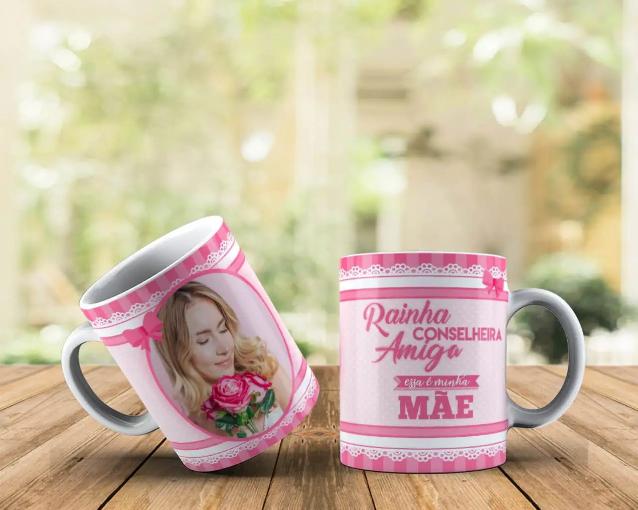 Caneca Personalizada dia das Mães Kit Caneca E Quadro Azulejo Dia Das Mães