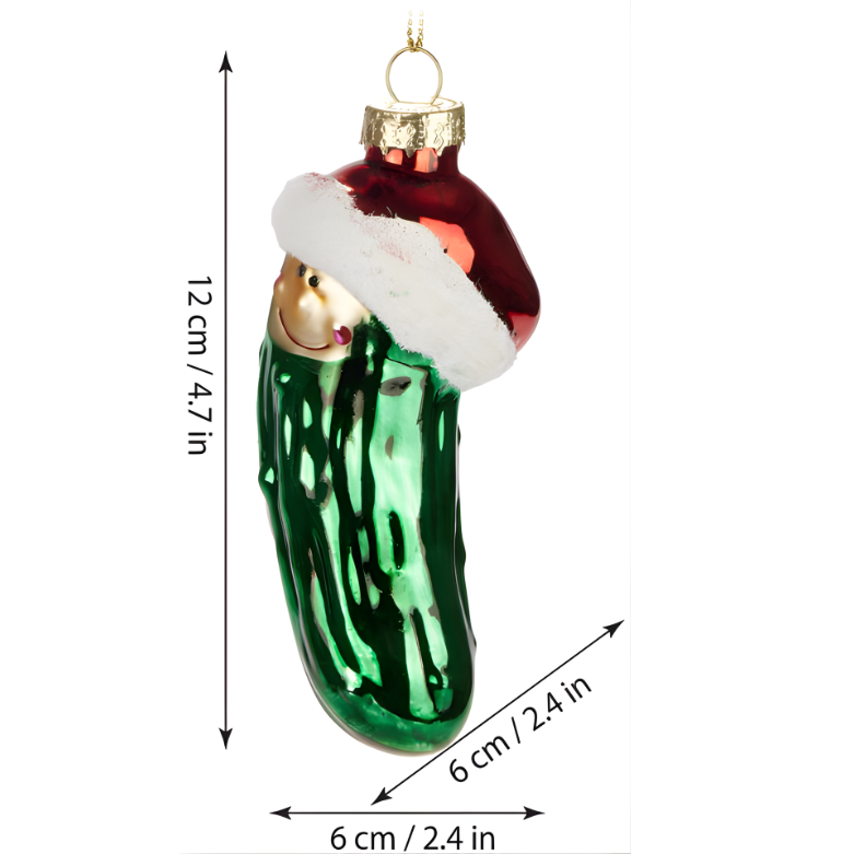 Pepino natalino decorativo 1 peça enfeites de natal em formato picles, decoração natalina