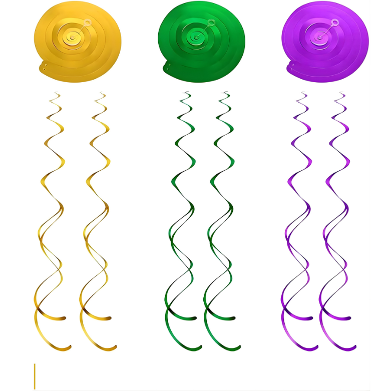 Decorações de redemoinho para pendurar no carnaval - máscara coroa carnaval pendurada