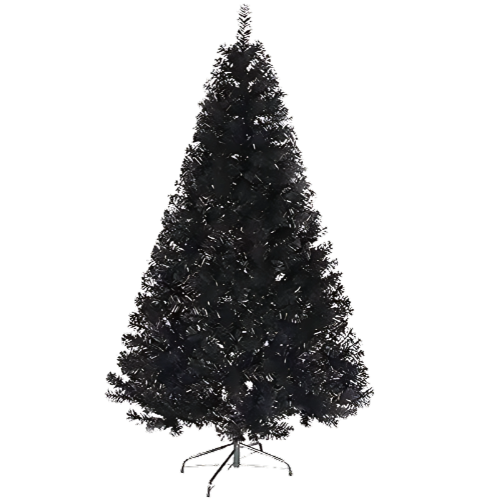Árvore De Natal Preta 1,80m Preto Escuro 860 Galhos Luxo Cor Preto