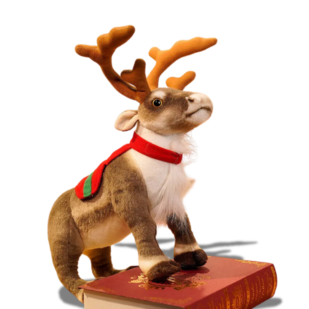 Renas de Pelúcia Natalinas Boneco de Pelúcia Decoração Festa Natal 35cm e 45cm