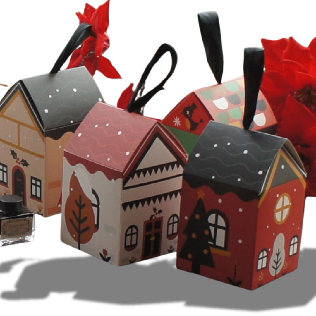 Caixa de Papel lote (12 itens) Embalagem Presente Doces Festa Natal