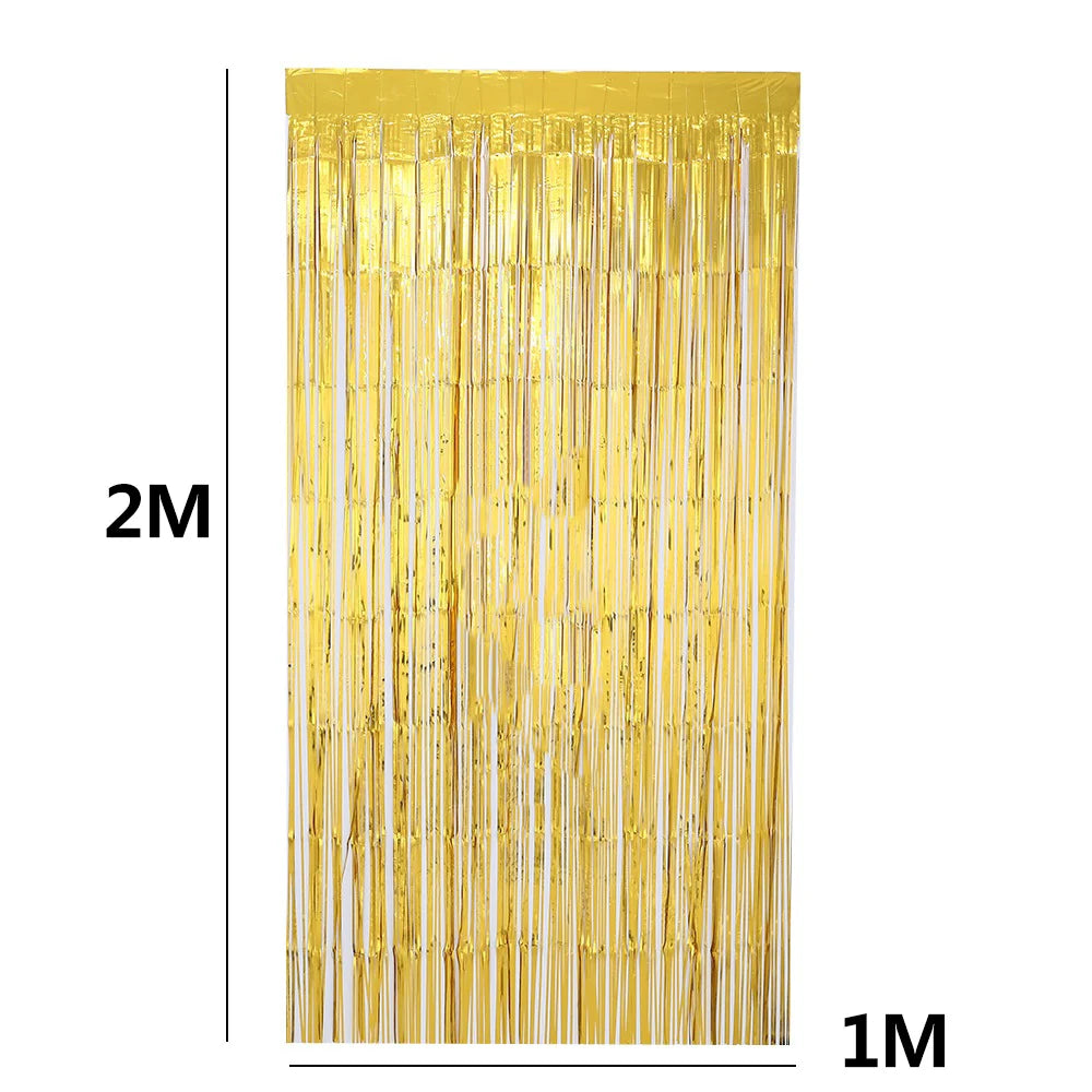 Cortinas de pano de fundo com glitter brilhante