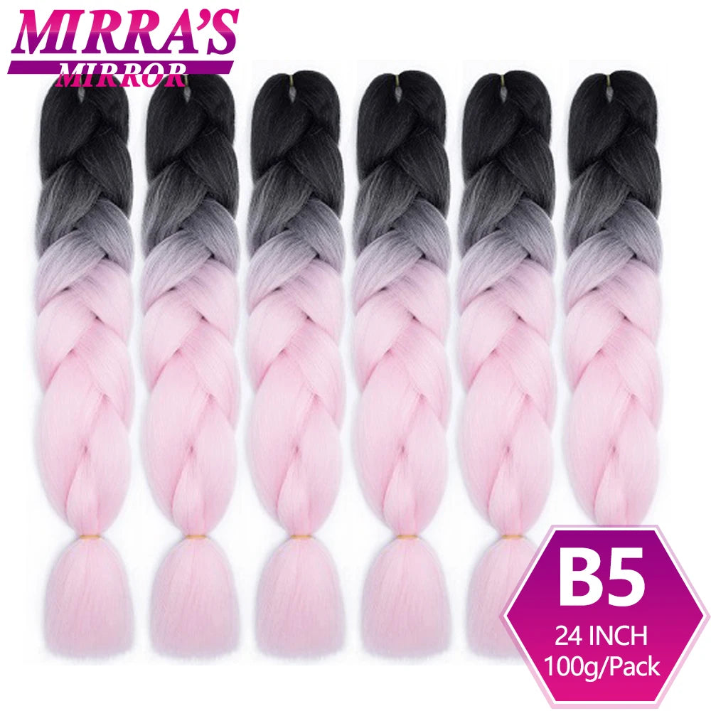 Extensões de cabelo sintético trançado para tranças africanas 6 fios jumbo trançado
