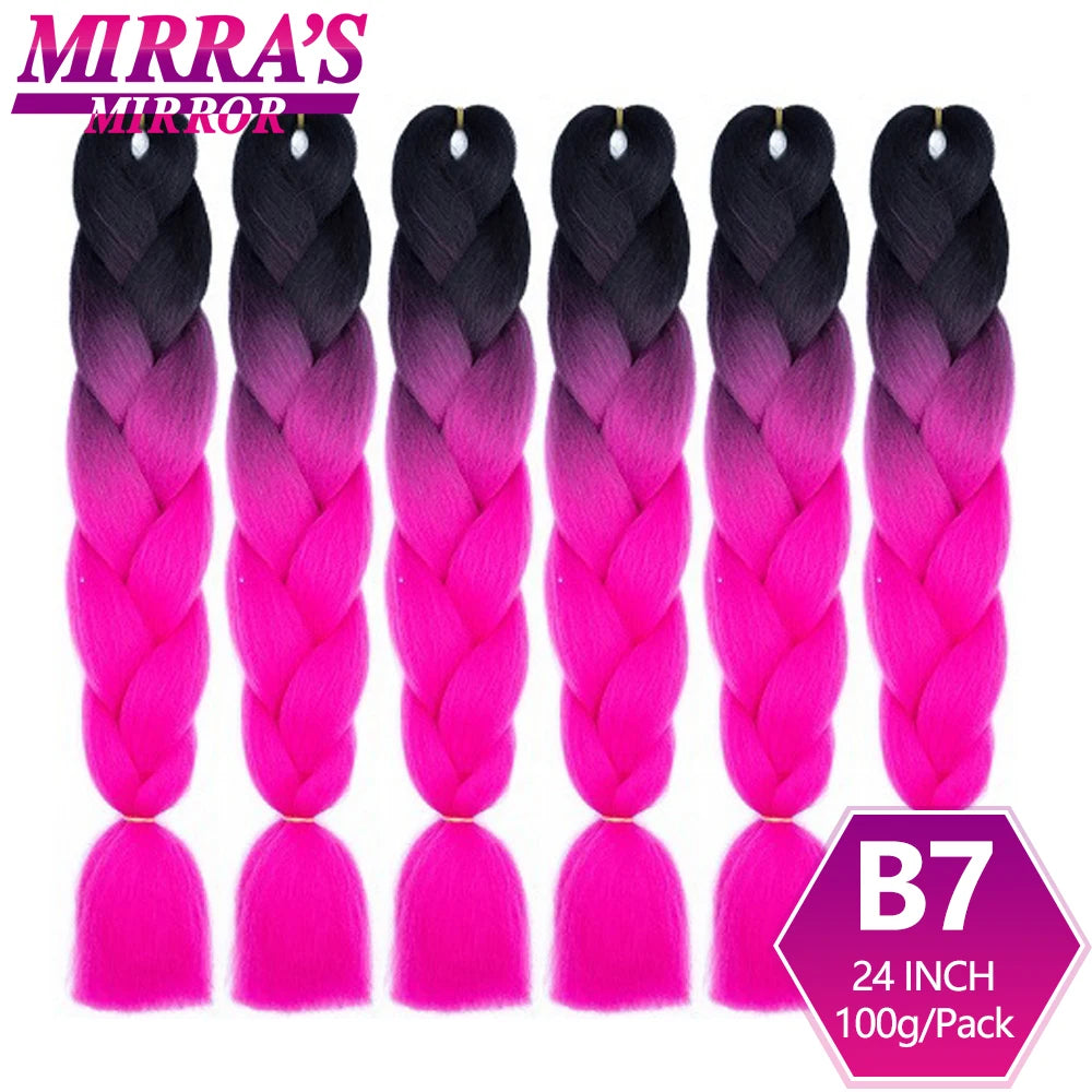 Extensões de cabelo sintético trançado para tranças africanas 6 fios jumbo trançado