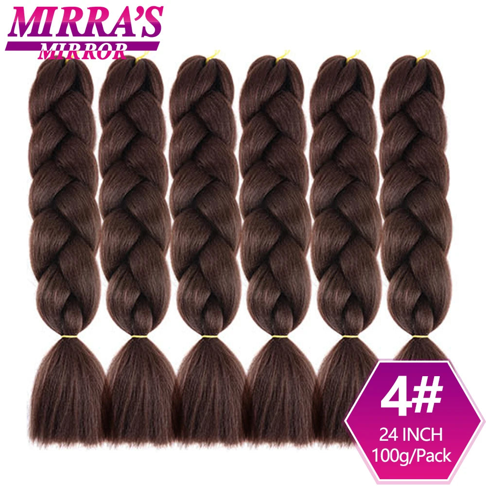 Extensões de cabelo sintético trançado para tranças africanas 6 fios jumbo trançado