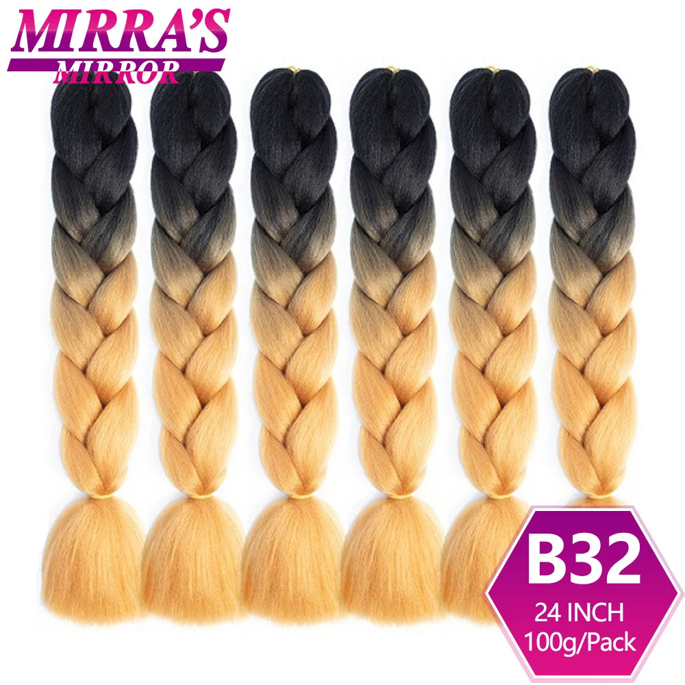 Extensões de cabelo sintético trançado para tranças africanas 6 fios jumbo trançado