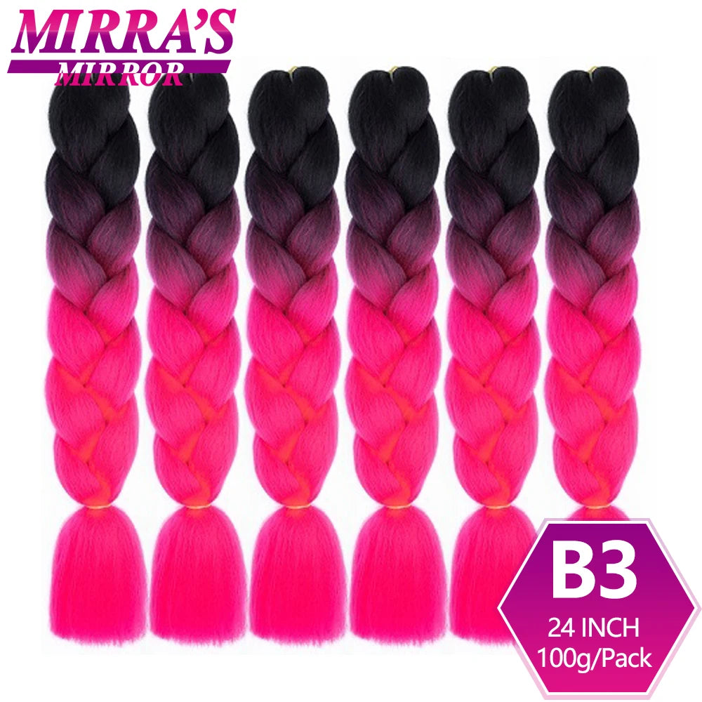 Extensões de cabelo sintético trançado para tranças africanas 6 fios jumbo trançado