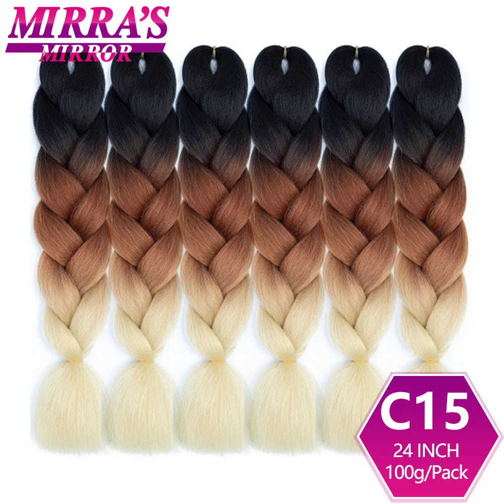 Extensões de cabelo sintético trançado para tranças africanas 6 fios jumbo trançado