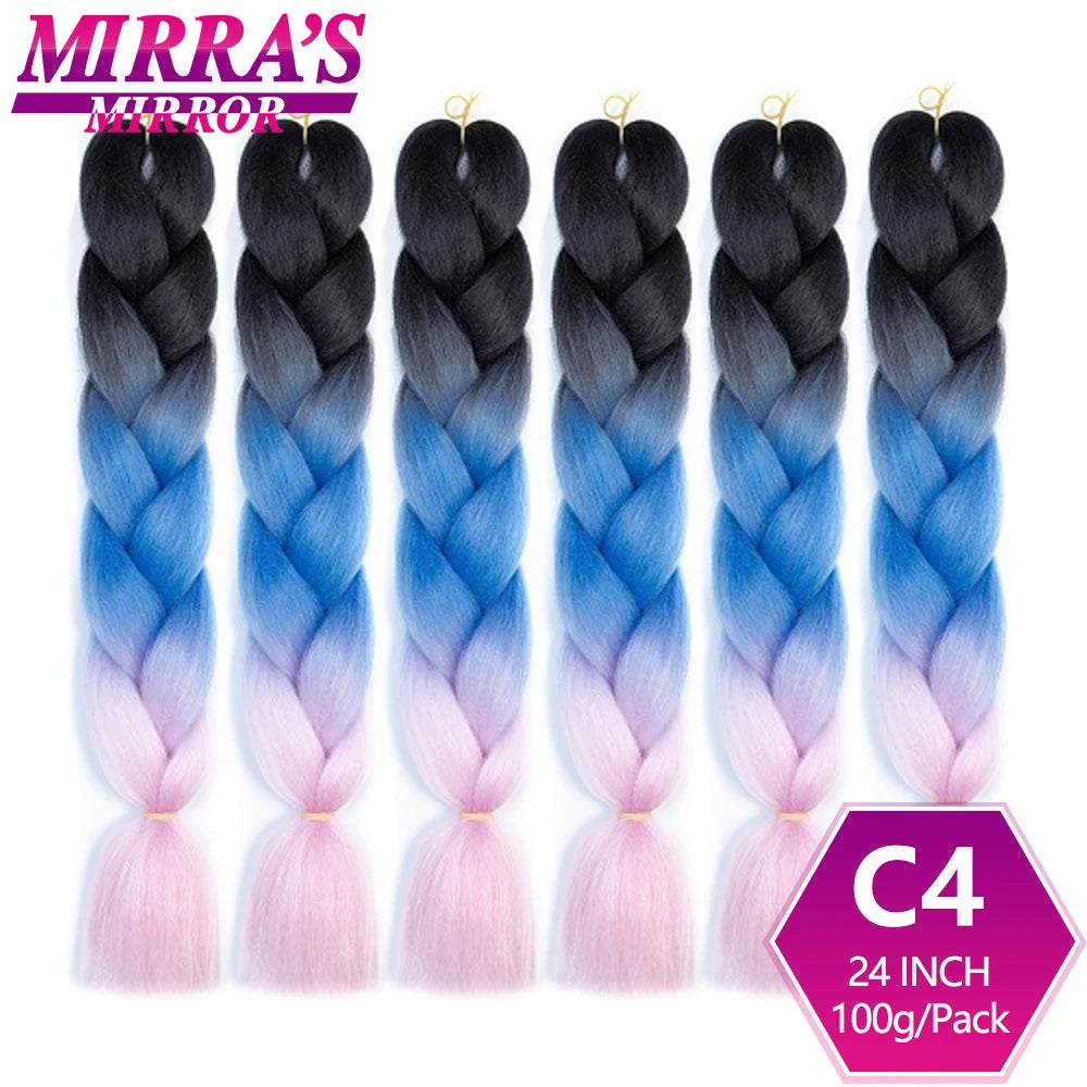Extensões de cabelo sintético trançado para tranças africanas 6 fios jumbo trançado