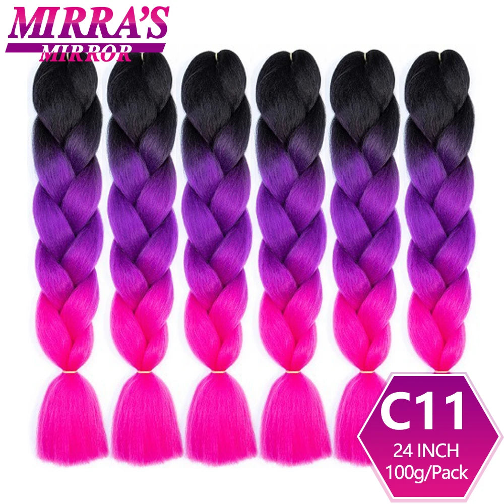 Extensões de cabelo sintético trançado para tranças africanas 6 fios jumbo trançado