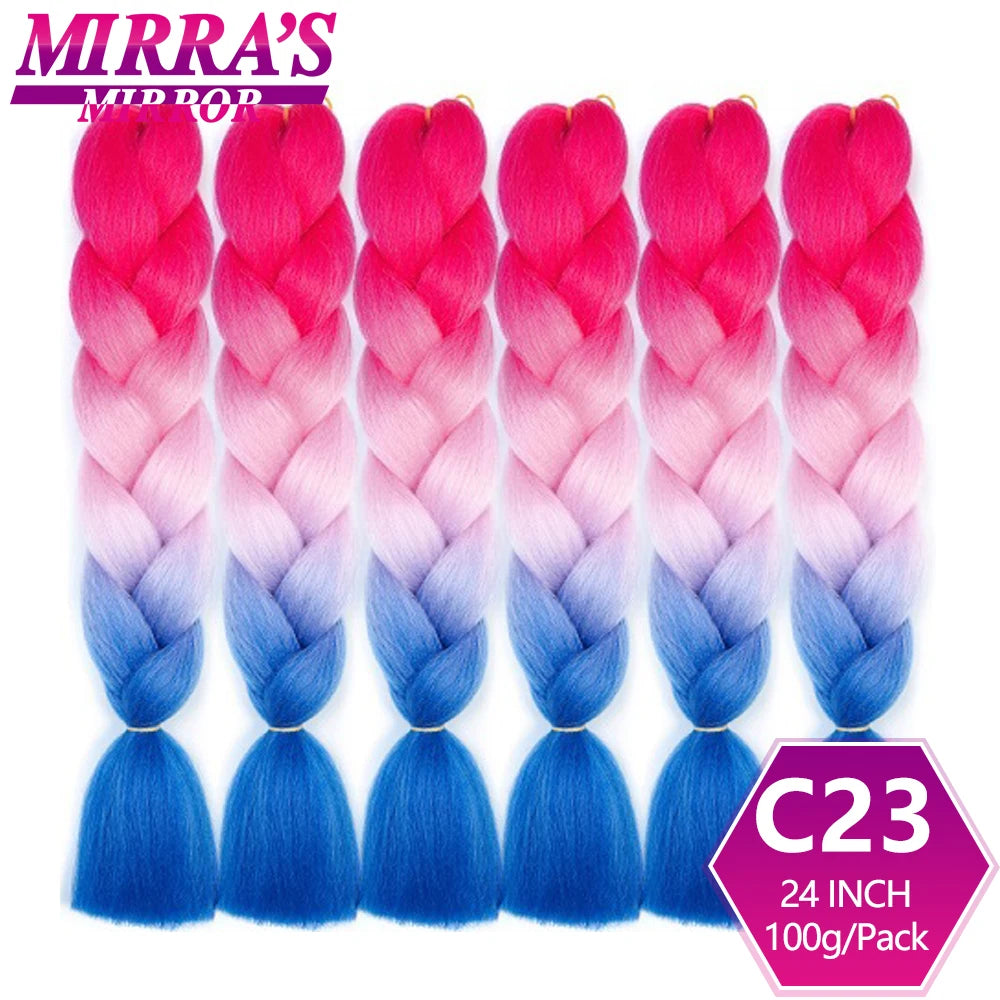 Extensões de cabelo sintético trançado para tranças africanas 6 fios jumbo trançado