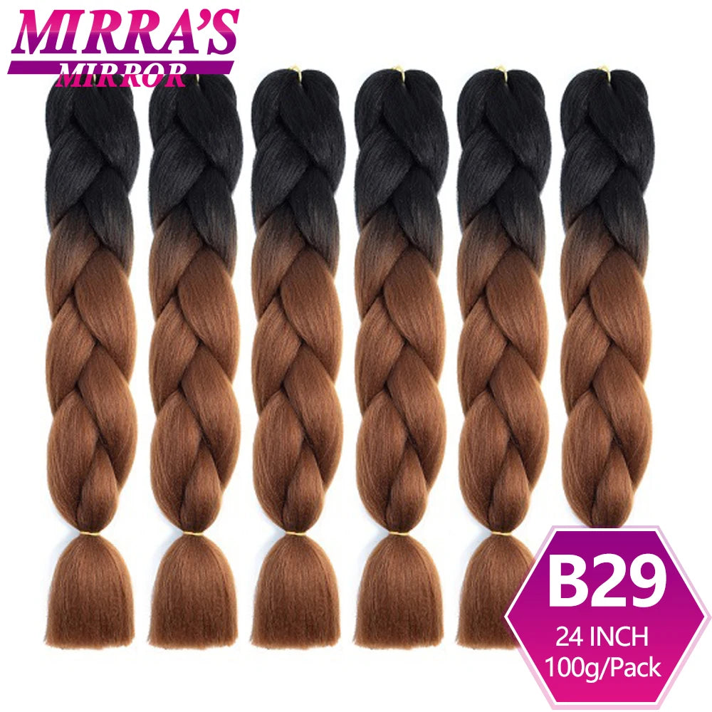 Extensões de cabelo sintético trançado para tranças africanas 6 fios jumbo trançado