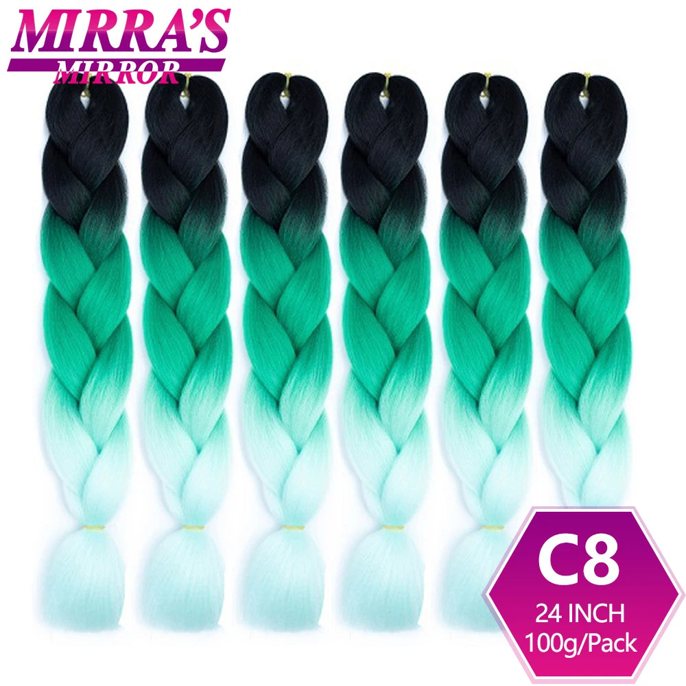 Extensões de cabelo sintético trançado para tranças africanas 6 fios jumbo trançado