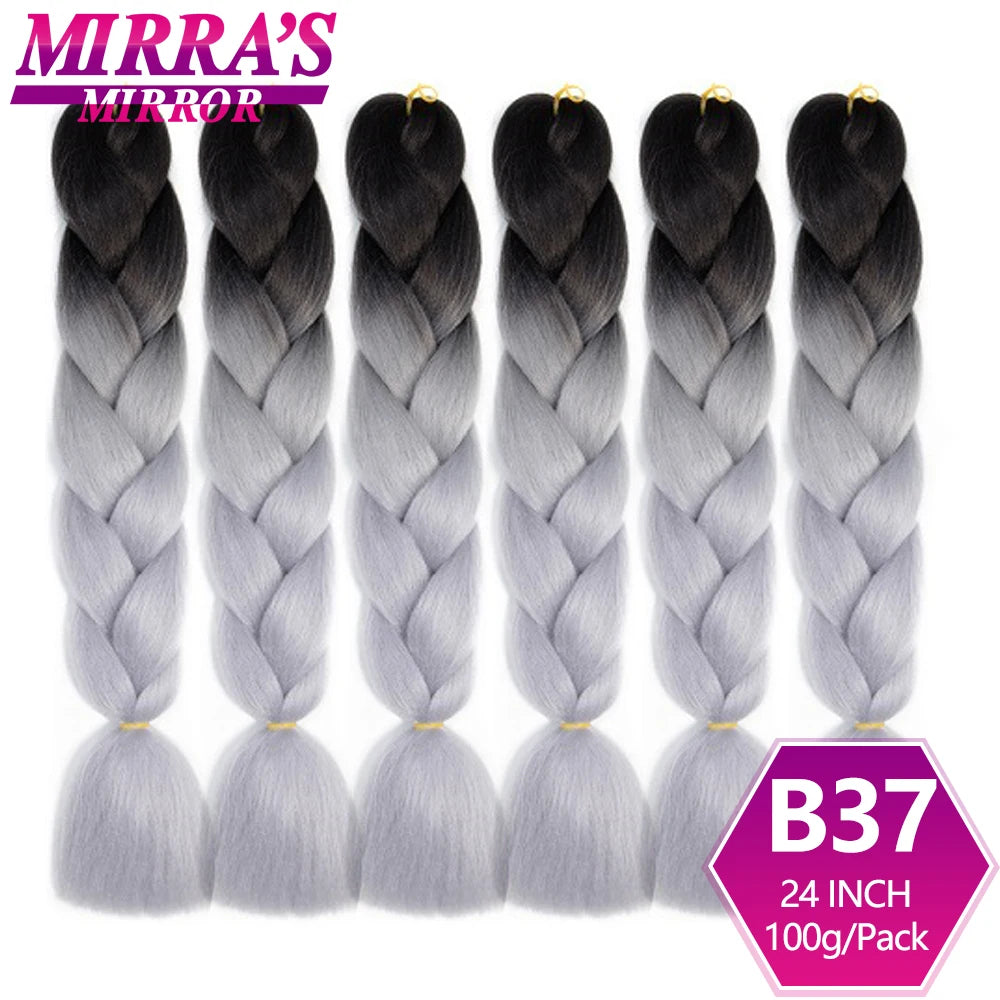 Extensões de cabelo sintético trançado para tranças africanas 6 fios jumbo trançado