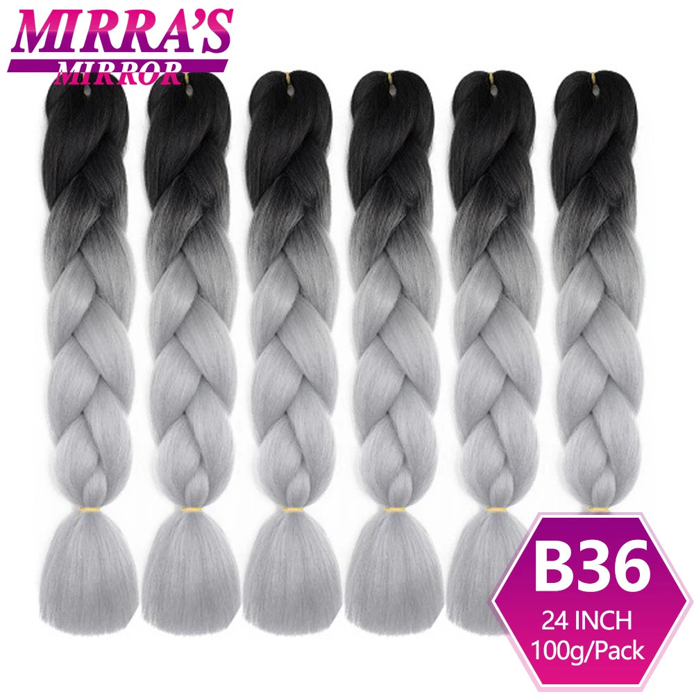 Extensões de cabelo sintético trançado para tranças africanas 6 fios jumbo trançado