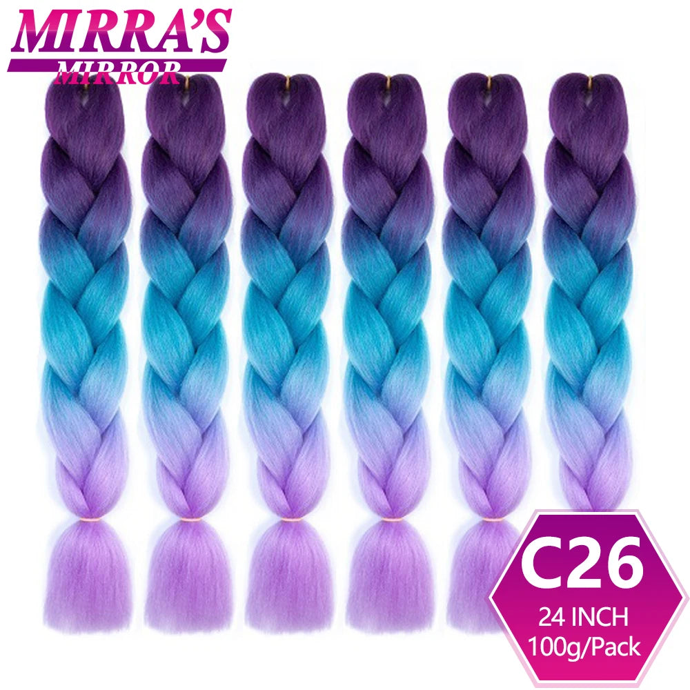 Extensões de cabelo sintético trançado para tranças africanas 6 fios jumbo trançado