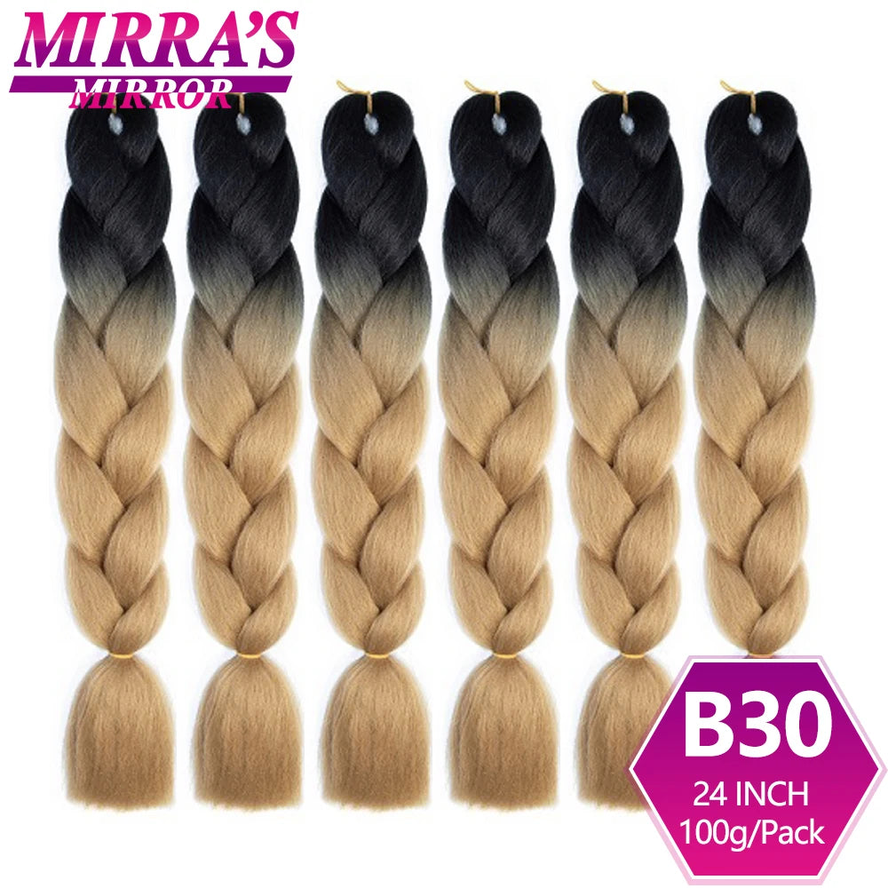 Extensões de cabelo sintético trançado para tranças africanas 6 fios jumbo trançado