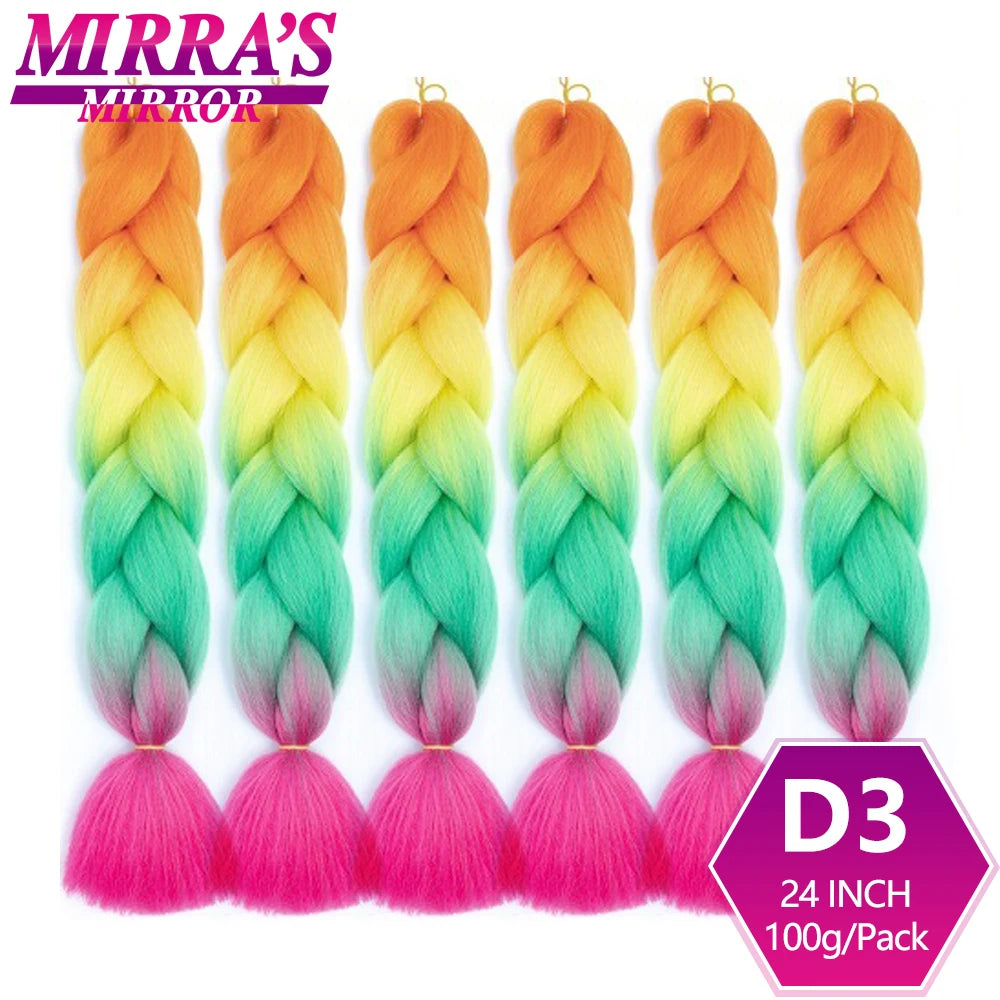 Extensões de cabelo sintético trançado para tranças africanas 6 fios jumbo trançado