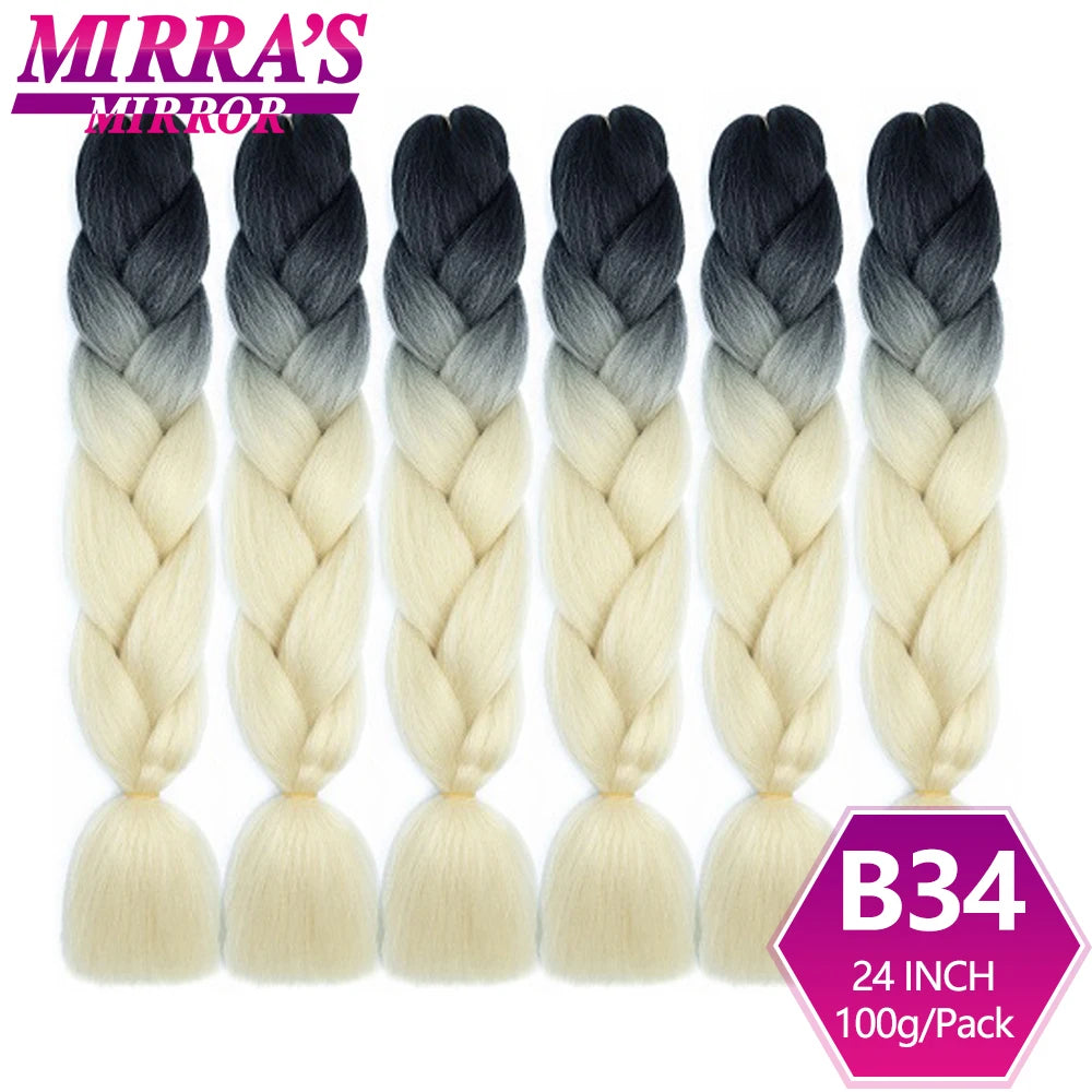 Extensões de cabelo sintético trançado para tranças africanas 6 fios jumbo trançado