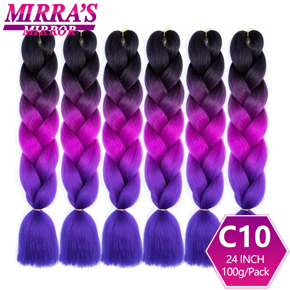 Extensões de cabelo sintético trançado para tranças africanas 6 fios jumbo trançado