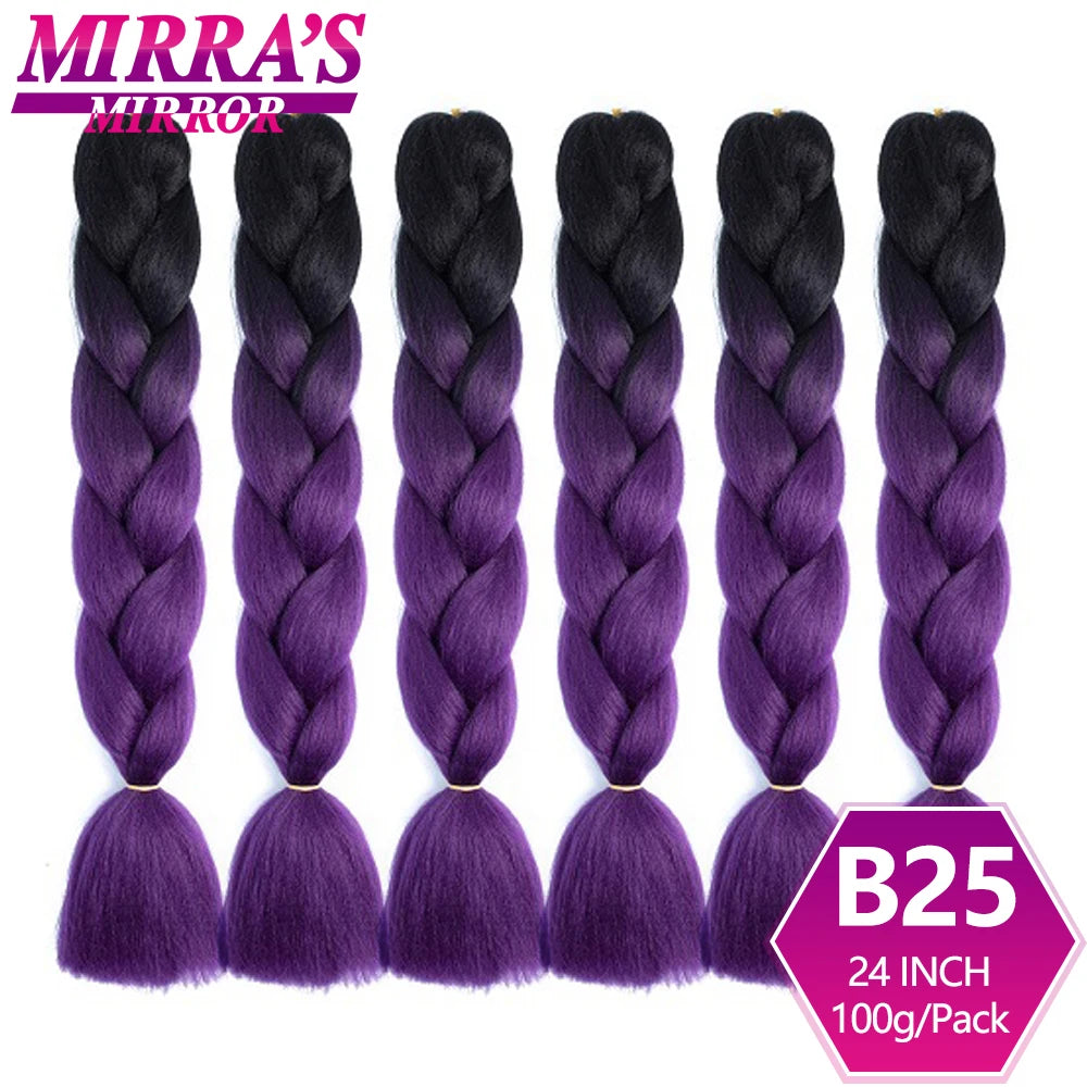 Extensões de cabelo sintético trançado para tranças africanas 6 fios jumbo trançado