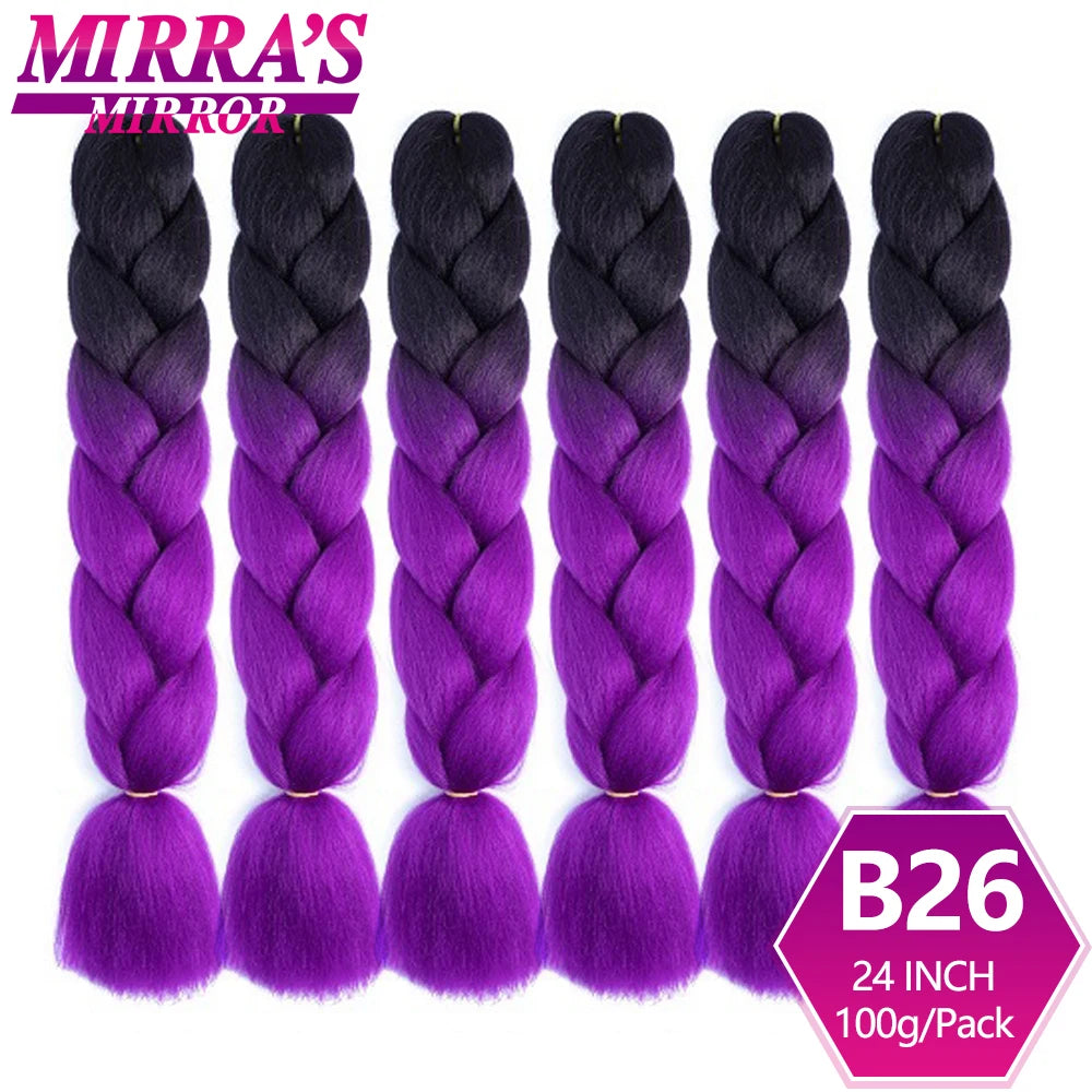 Extensões de cabelo sintético trançado para tranças africanas 6 fios jumbo trançado