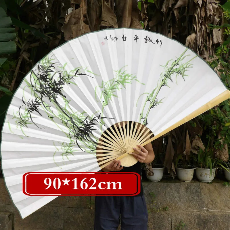 Leque Diferente De Madeira 120x220cm Bambu Branco leque de papel branco de bambu