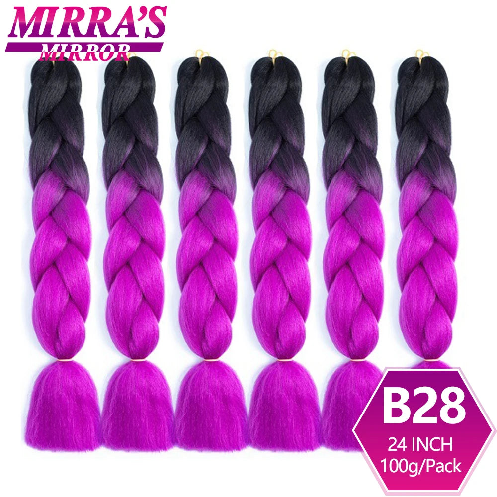 Extensões de cabelo sintético trançado para tranças africanas 6 fios jumbo trançado