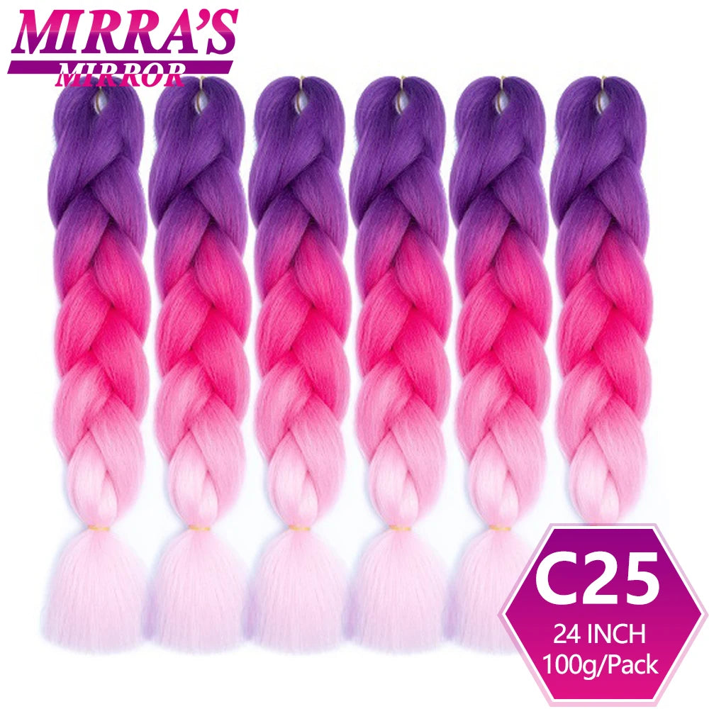 Extensões de cabelo sintético trançado para tranças africanas 6 fios jumbo trançado