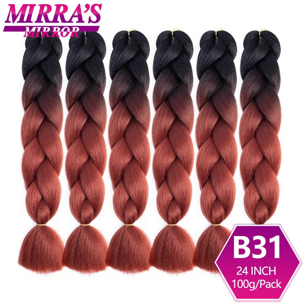 Extensões de cabelo sintético trançado para tranças africanas 6 fios jumbo trançado
