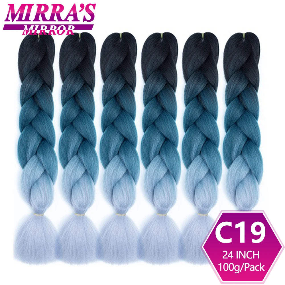 Extensões de cabelo sintético trançado para tranças africanas 6 fios jumbo trançado