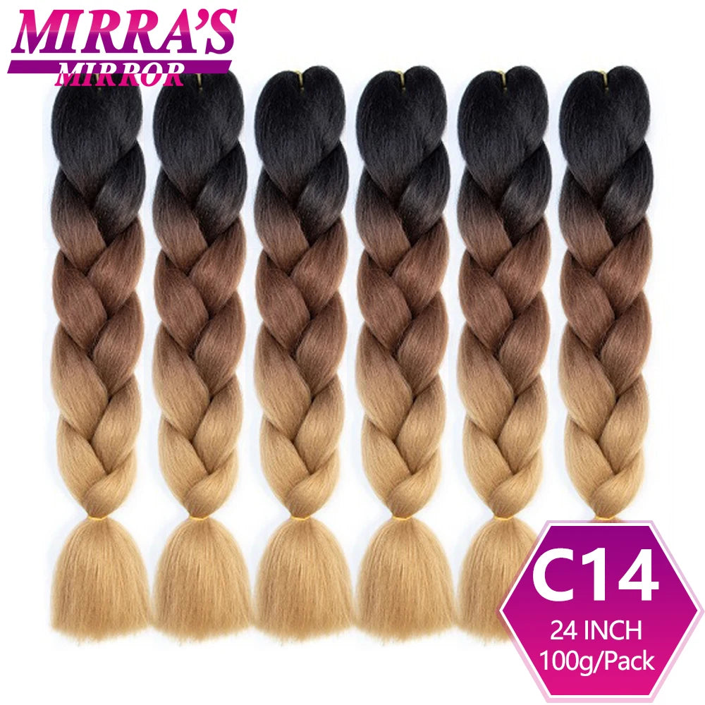 Extensões de cabelo sintético trançado para tranças africanas 6 fios jumbo trançado