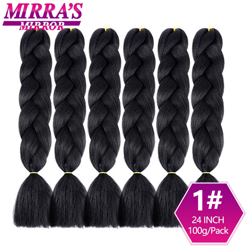Extensões de cabelo sintético trançado para tranças africanas 6 fios jumbo trançado