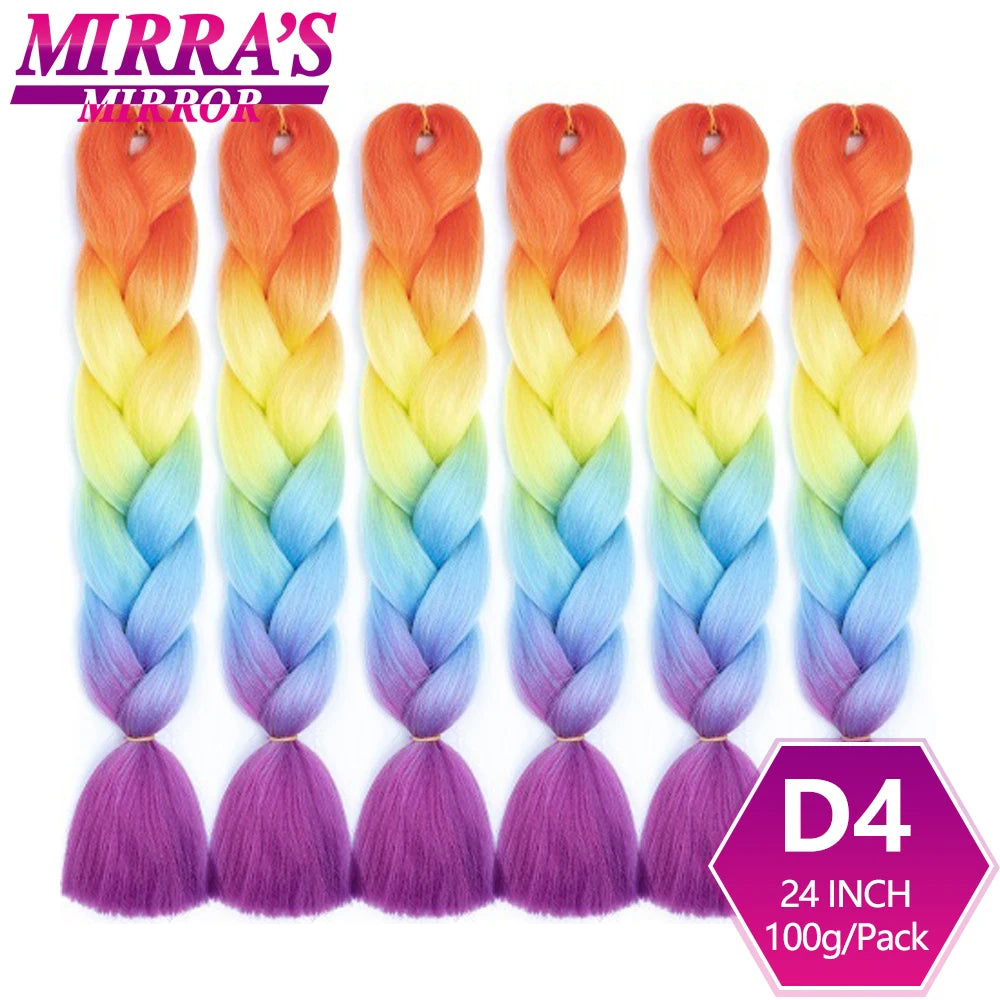Extensões de cabelo sintético trançado para tranças africanas 6 fios jumbo trançado