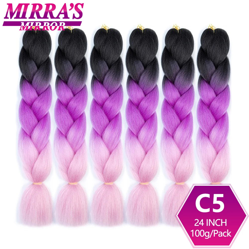 Extensões de cabelo sintético trançado para tranças africanas 6 fios jumbo trançado