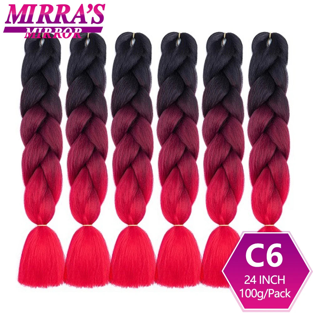 Extensões de cabelo sintético trançado para tranças africanas 6 fios jumbo trançado