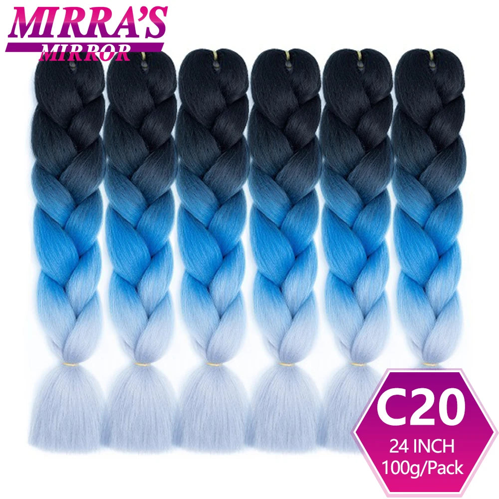 Extensões de cabelo sintético trançado para tranças africanas 6 fios jumbo trançado