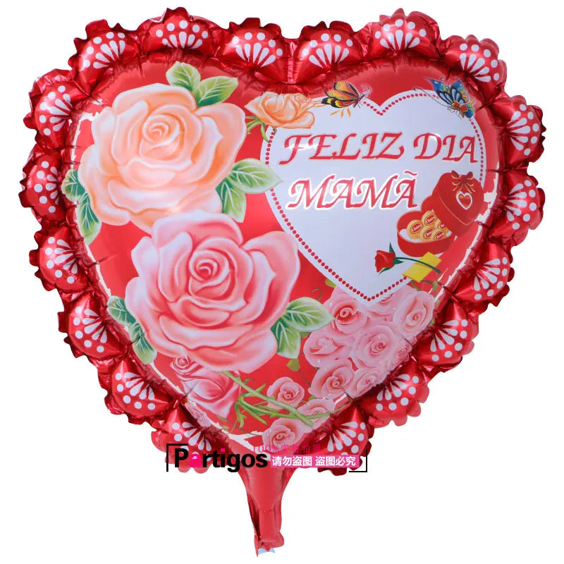 10 Peças de balões de feliz dia das mães, decoração de festa para o dia das mães, balões