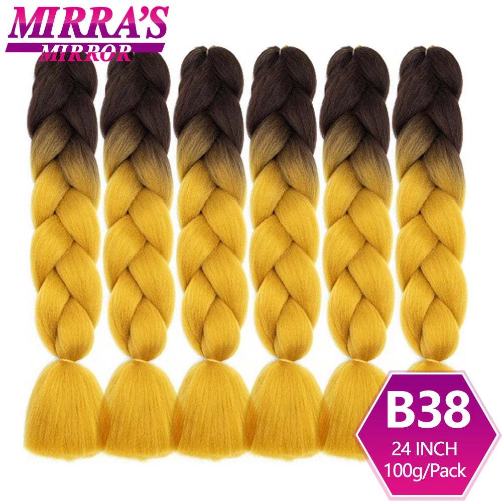 Extensões de cabelo sintético trançado para tranças africanas 6 fios jumbo trançado