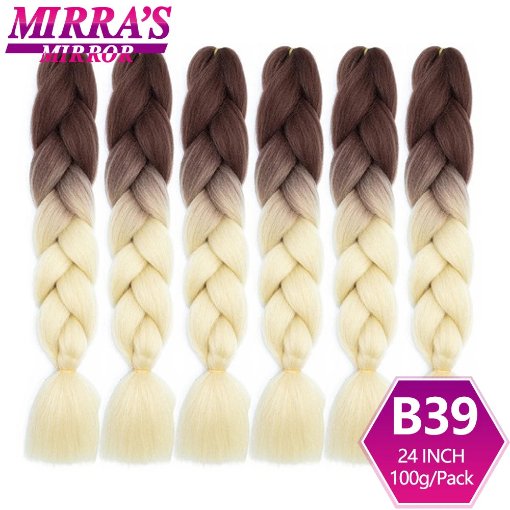 Extensões de cabelo sintético trançado para tranças africanas 6 fios jumbo trançado