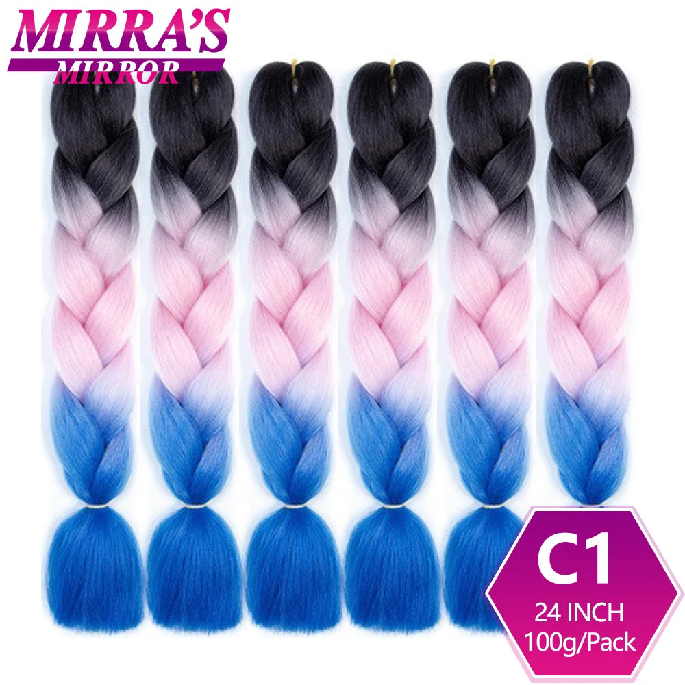 Extensões de cabelo sintético trançado para tranças africanas 6 fios jumbo trançado