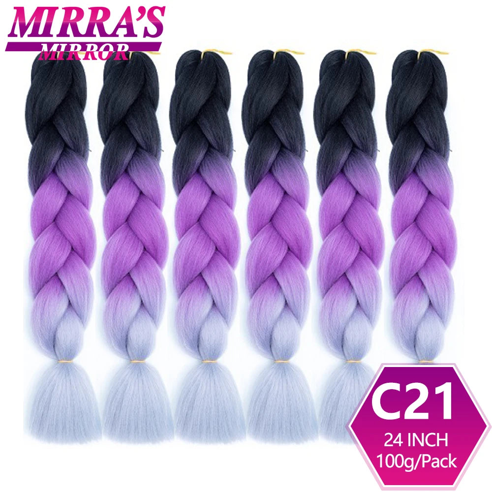 Extensões de cabelo sintético trançado para tranças africanas 6 fios jumbo trançado