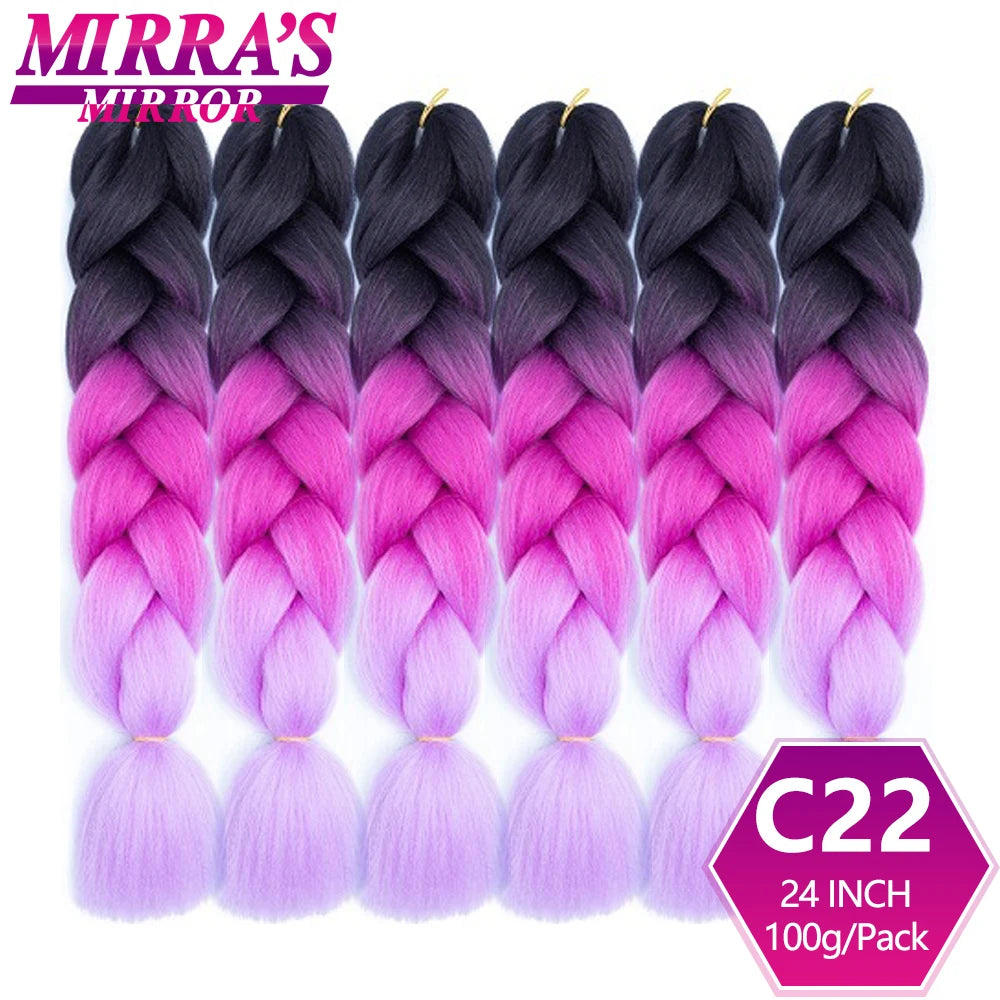 Extensões de cabelo sintético trançado para tranças africanas 6 fios jumbo trançado