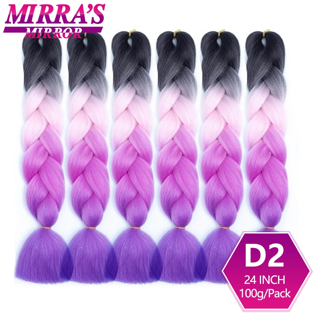 Extensões de cabelo sintético trançado para tranças africanas 6 fios jumbo trançado