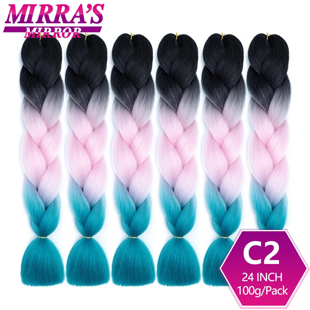 Extensões de cabelo sintético trançado para tranças africanas 6 fios jumbo trançado
