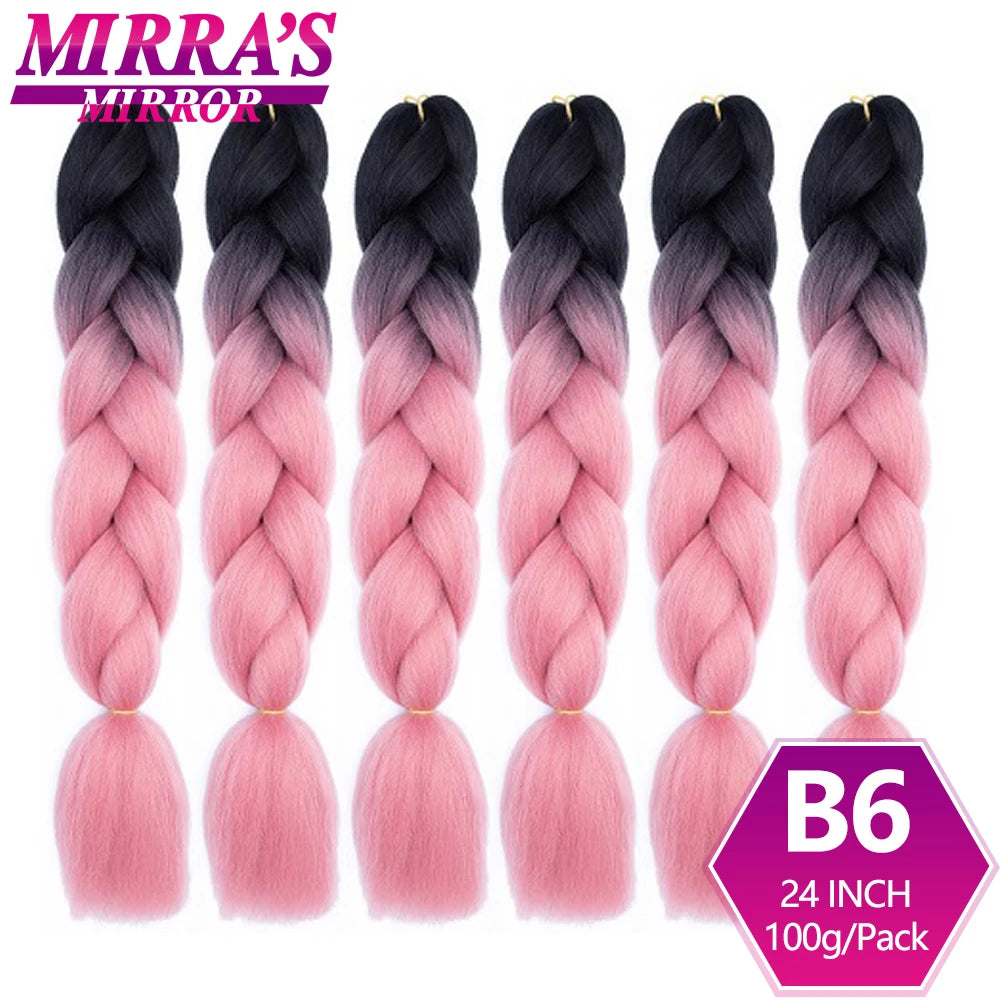 Extensões de cabelo sintético trançado para tranças africanas 6 fios jumbo trançado