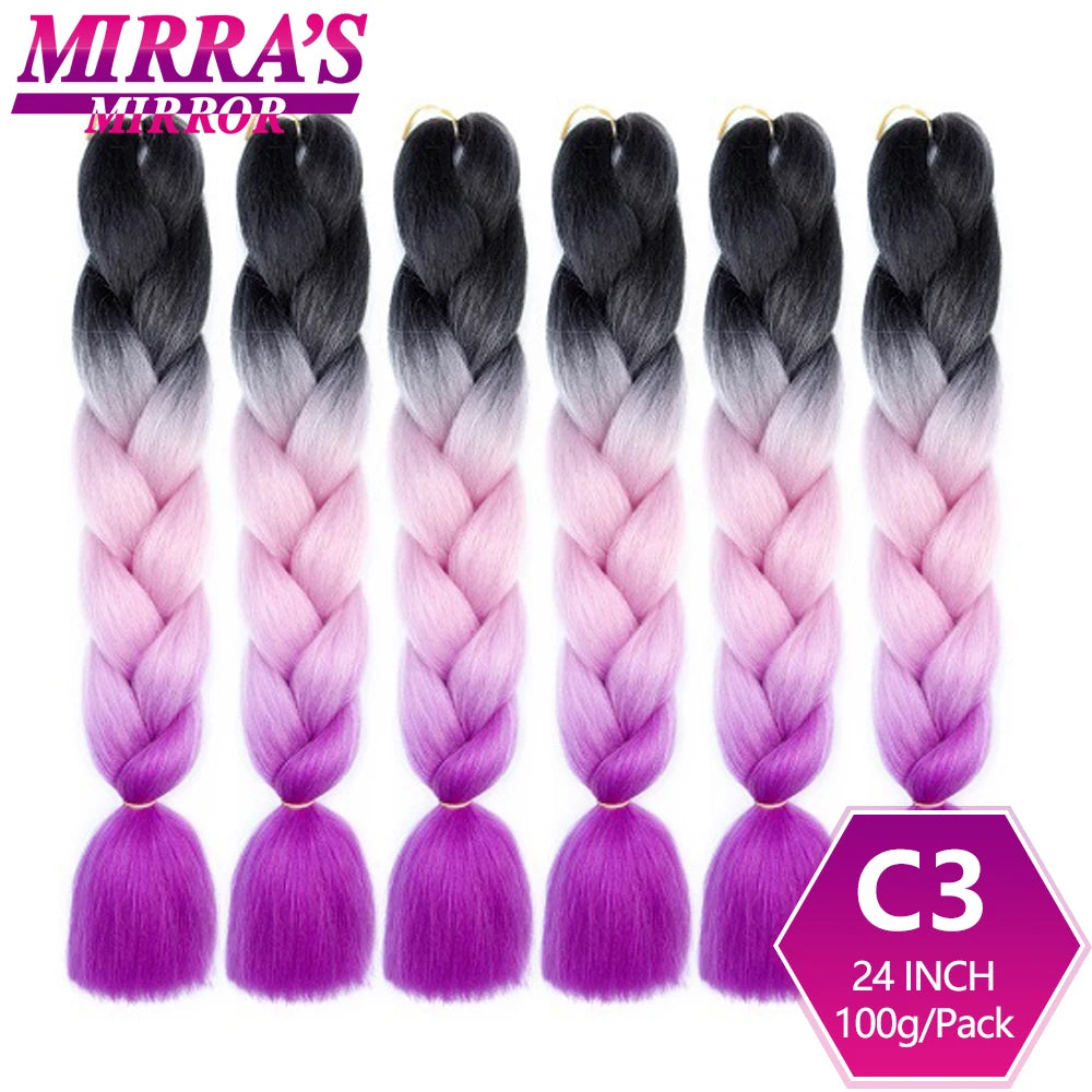 Extensões de cabelo sintético trançado para tranças africanas 6 fios jumbo trançado