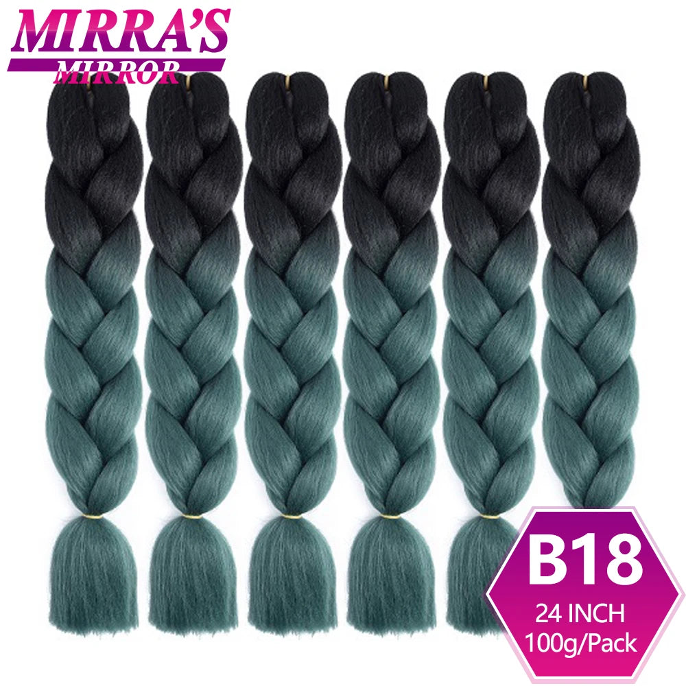 Extensões de cabelo sintético trançado para tranças africanas 6 fios jumbo trançado